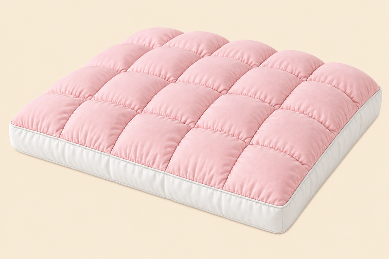 LAXLEEP pillow pink product on warm cream background
